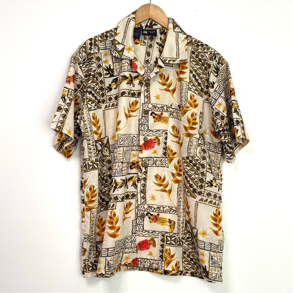 Roundy Bay Hawaiian Hula Shirt Large - Picture 1 of 2